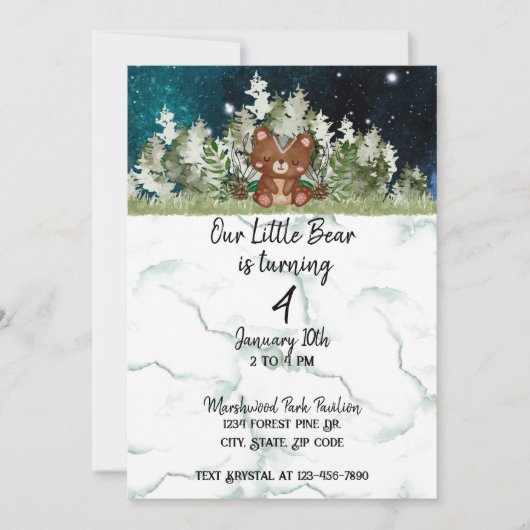 Little Beer Birthday Invite Kaart (Voorkant)