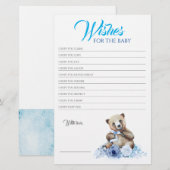 Little Beer Blue Floral Baby shower Game (Voorkant / Achterkant)