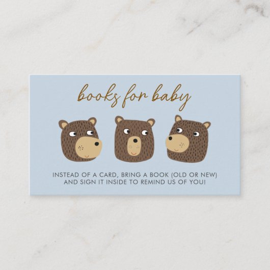 Little Beer Cub Baby shower Book Request Informatiekaartje (Voorkant)