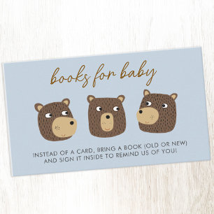 Little Beer Cub Baby shower Book Request Informatiekaartje