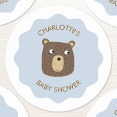 Little Beer Cub Baby shower gepersonaliseerd Ronde Sticker