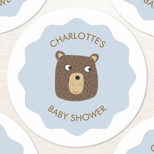 Little Beer Cub Baby shower gepersonaliseerd Ronde Sticker