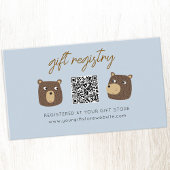 Little Beer Cub Baby shower Gift Registry QR-code Informatiekaartje