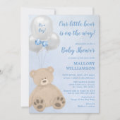 Little Beer Cub Boy Baby shower Invitation Kaart (Voorkant)