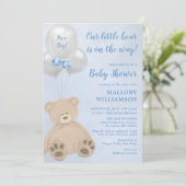 Little Beer Cub Boy Baby shower Invitation Kaart (Staand voorkant)