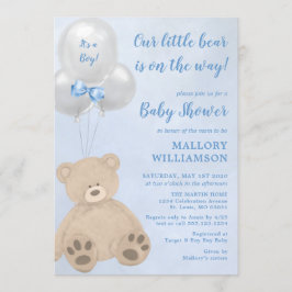 Little Beer Cub Boy Baby shower Invitation Kaart