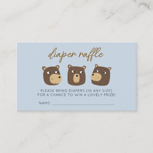 Little Beer Cub Luier Raffle Informatiekaartje (Voorkant)