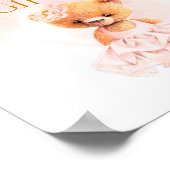 Little Beer Flower Princess Roze Waterverf Poster (Hoek)