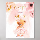 Little Beer Flower Princess Roze Waterverf Poster (Voorkant)