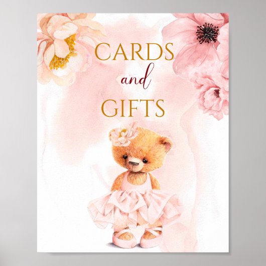 Little Beer Flower Princess Roze Waterverf Poster (Voorkant)