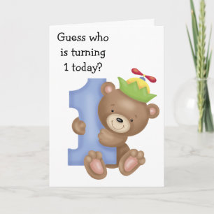 Little Beer Kinder First Birthday Card Kaart