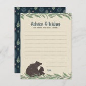 Little Beer Rustic Baby shower Wishes and and Advieskaart (Voorkant / Achterkant)