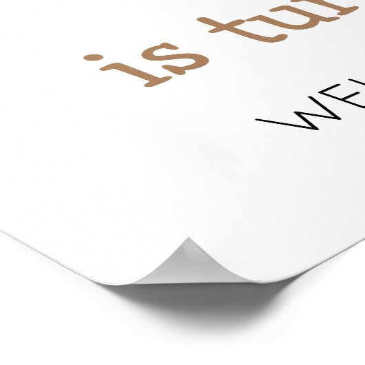 Little Beer Turing One Woodland First Birthday Poster (Hoek)