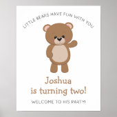 Little Beer Turing Two Woodland 2e verjaardag Poster (Voorkant)