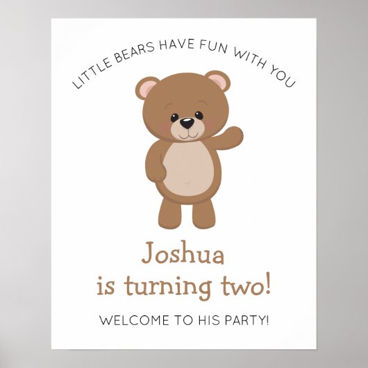 Little Beer Turing Two Woodland 2e verjaardag Poster (Voorkant)