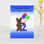 Little Beer Two Year Old Birthday Kaart (Gele Bloem)