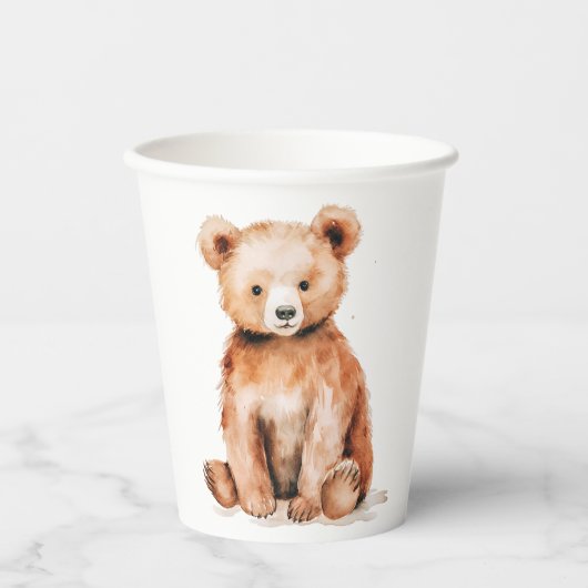 Little Beer Woodland Theme Cup Papieren Bekers (Voorkant)