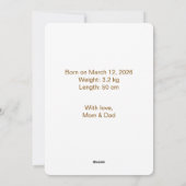 Little Beginnings – Baby Announcement Cards Feestdagenkaart (Achterkant)