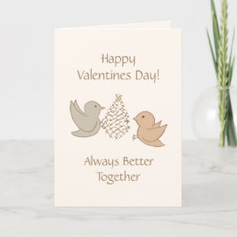 Little Beige Birdies - Better Together houdt van v Feestdagen Kaart