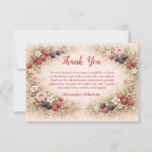 Little Berry Celebration 1st Birthday Bedankkaart (Voorkant)