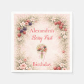 Little Berry Celebration 1st Birthday Servet (Voorkant)