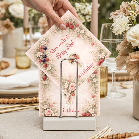 Little Berry Celebration 1st Birthday Servet