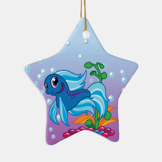 Little Betta Keramisch Ornament (Rechts)
