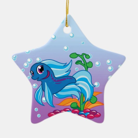 Little Betta Keramisch Ornament (Voorkant)