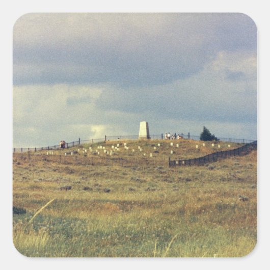 Little Bighorn Battlefield National Monument (foto Vierkante Sticker (Voorkant)