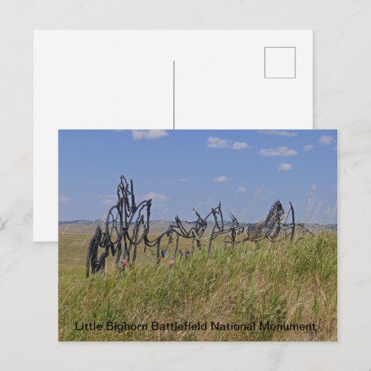 Little Bighorn-herdenkingspostkaart Briefkaart (Voorkant / Achterkant)