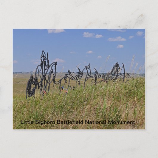 Little Bighorn-herdenkingspostkaart Briefkaart (Voorkant)