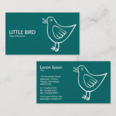 Little Bird 05 - Moss Green Visitekaartje (Voorkant / Achterkant)