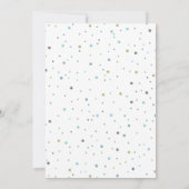 Little Bird Baby shower Invitation - Blue Kaart (Achterkant)