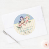  Little Bird Baby shower Personalized Favor Ronde Sticker (Envelop)