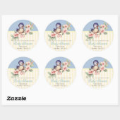  Little Bird Baby shower Personalized Favor Ronde Sticker (Vel)