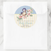  Little Bird Baby shower Personalized Favor Ronde Sticker (Tas)