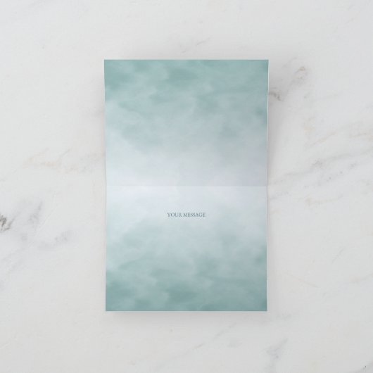 Little Bird Blauw Roze Bloemen Dankjewel Kaart (Binnen)