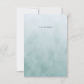 Little Bird Blauw Roze Bloemen Dankjewel Kaart (Achterkant)