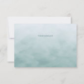 Little Bird Blauw Roze Bloemen Dankjewel Kaart (Achterkant)