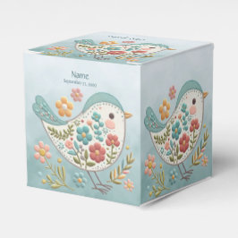 Little Bird Blauw Roze Bloemen Favoriete Doos Bedankdoosjes