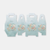 Little Bird Blauw Roze Bloemen Favoriete Doos Bedankdoosjes (Uitgevouwen)