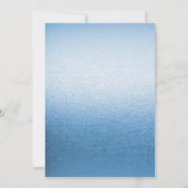 Little Bird Bloemen Blauw Verjaardag Party Uitnodi Kaart (Achterkant)