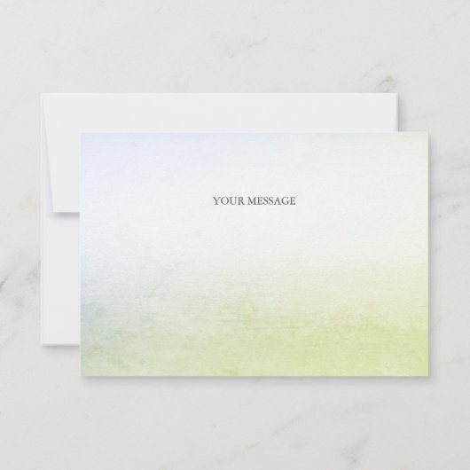 Little Bird Bloemen Goud Bedankt Card (Achterkant)