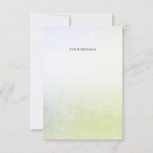 Little Bird Bloemen Goud Bedankt Card (Achterkant)