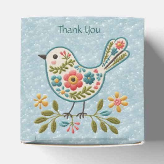 Little Bird Bloemgroen Bladeren Favoriete Doos Bedankdoosjes (Bovenkant)