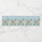 Little Bird Bloemrijke Groene Bladeren Waterfles Etiket (Enkel label)