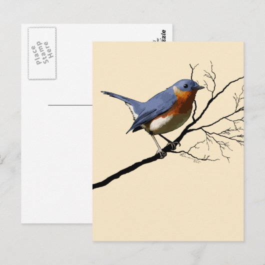 Little Bird Blue, Briefkaart (Voorkant / Achterkant)