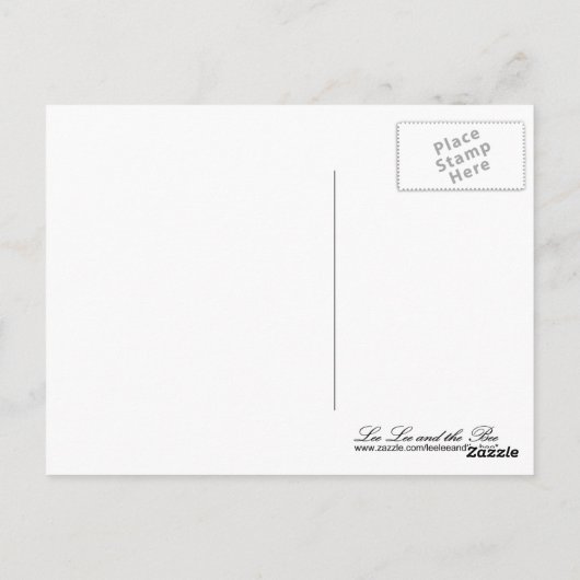 Little Bird Blue, Briefkaart (Achterkant)