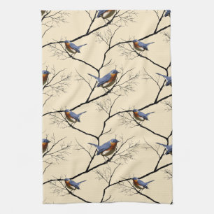 Little Bird Blue, gevlekte keukenhanddoek