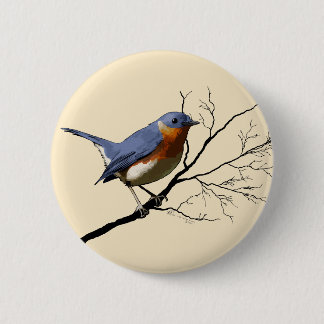 Little Bird Blue, pin Ronde Button 5,7 Cm